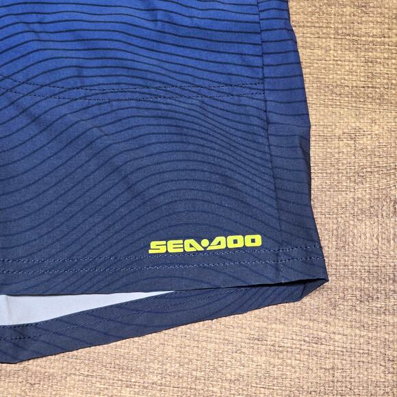 Sea-Doo Royal Blue Fade Striped Women's 6" Board Short Size Small NWT - Picture 7 of 14